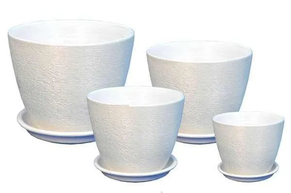 Горшок керамический Кассандра 347056 (2-й из набора), 13х12см, 1,3л; Россия