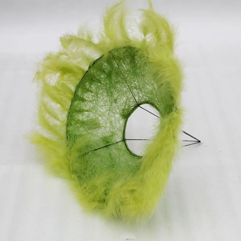 Каркас для букета, сизаль, перья, 25см; Китай