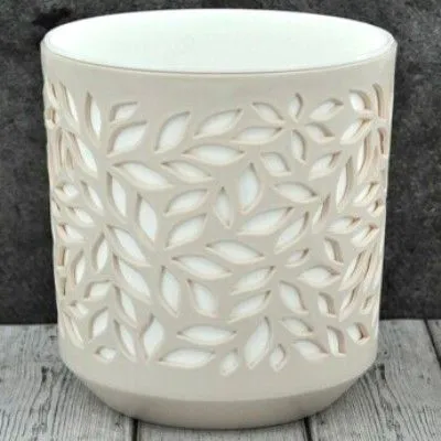 Горшок пластиковый leaves, белый, 12,5х13,5см, 1,25л; Россия