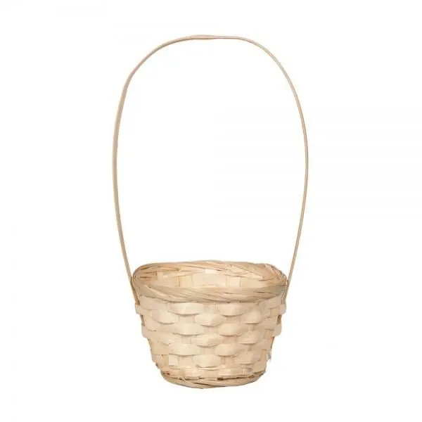 картинка Корзина плетеная (бамбук), натуральная, 13xH9.5/28см от магазина Флоранж