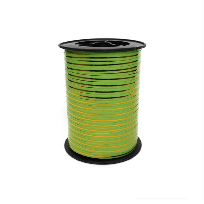 Лента в бобине пластик с золотой полоской, 5ммх225м; Польша