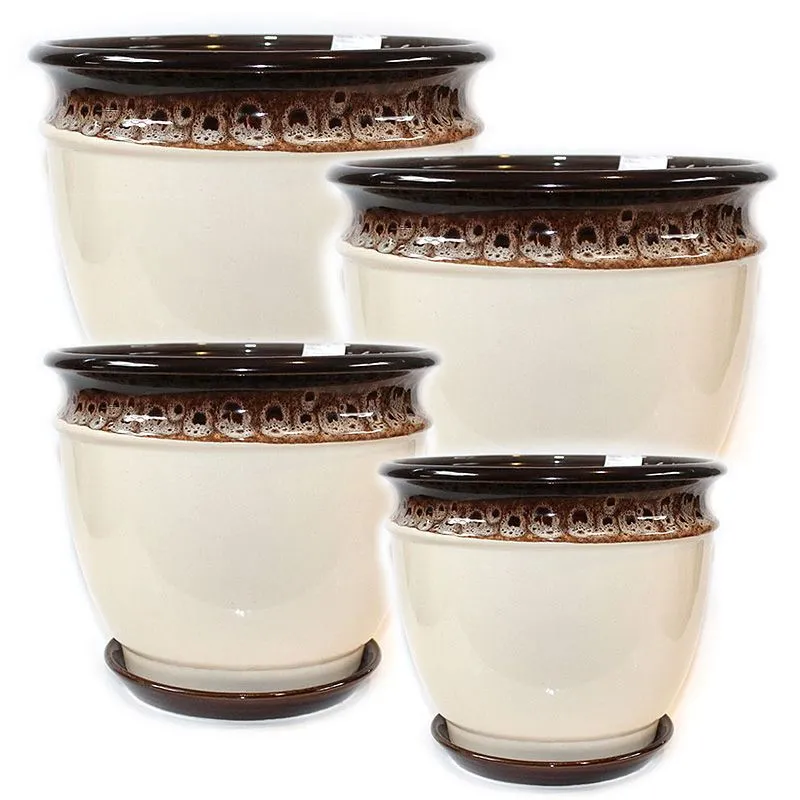 Горшок керамический Квартет (2-й из набора), 18,3х22см, 4,2л; Россия