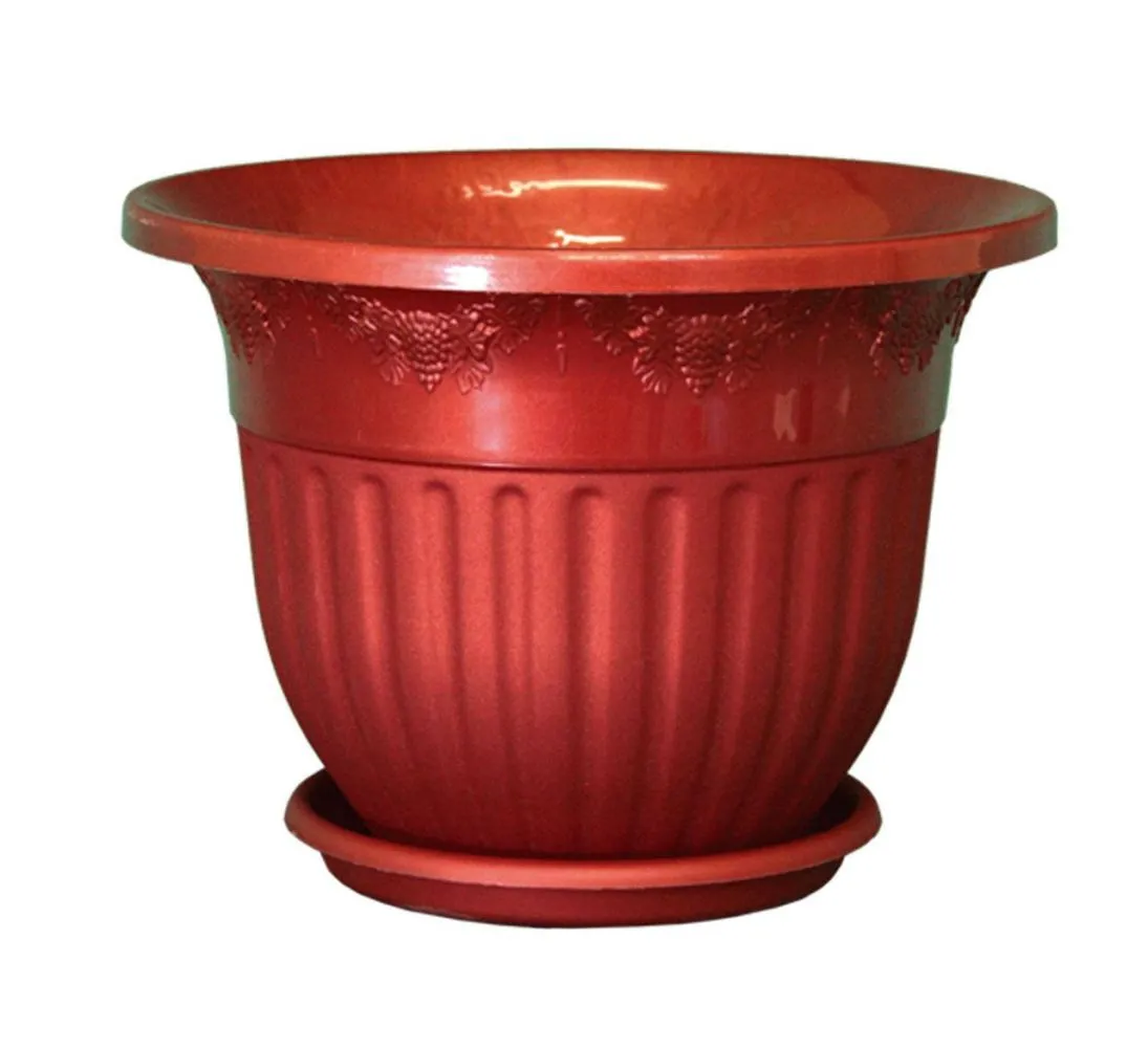 Горшок пластиковый Лозанна, медный, 50х37см, 40л; Россия