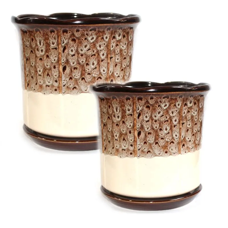 Горшок керамический Дуэт (1-й из набора), 17,5х17см, 2,7л; Россия