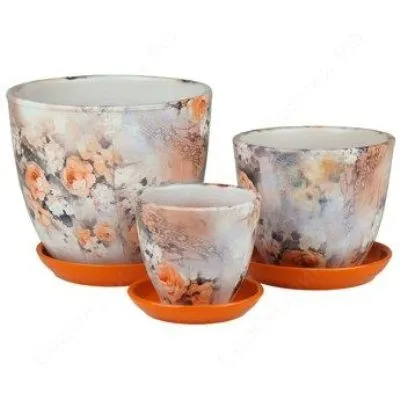 Горшок керамический Фантазия 364145 (3-й из набора); Белоруссия