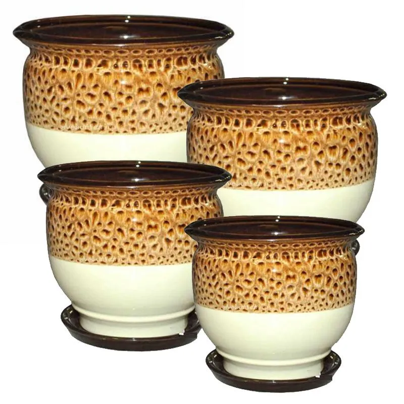 Горшок керамический Гамма (2-й из набора), 26,2х22см, 8л; Россия