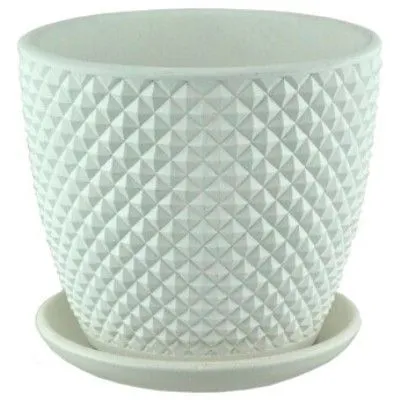 Горшок керамический бутон Грань 646142 (3-й из набора), 17х17см, 2,5л; Россия