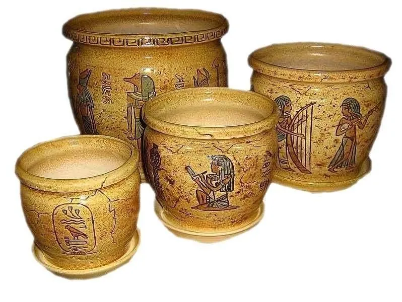 Горшок керамический Египет (3-й из набора), 18х15,2см, 2,7л; Россия