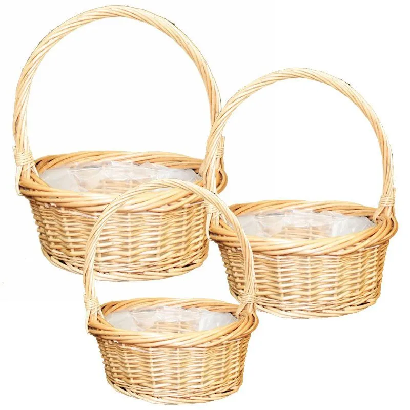 Корзина плетеная 241286 (№3 из 3шт.), (ива), 35xH14/34см