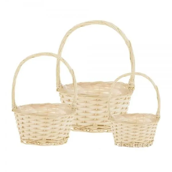 Корзина плетеная 588466 (№1 из 3шт.), (ива), 17х12хН9/25см