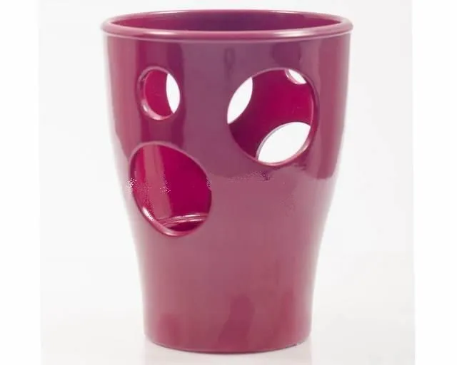 Кашпо керамическое Орхидея , сливовое, 14х17см, 1,5л; Россия