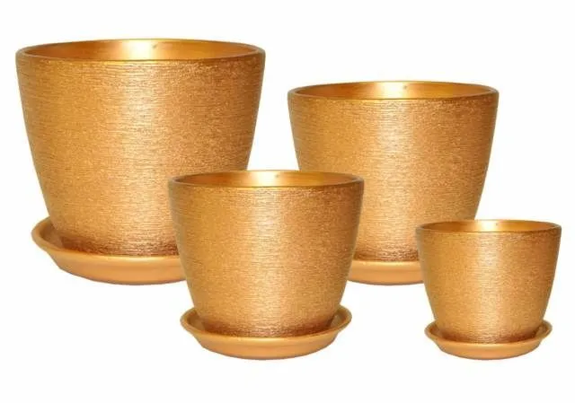 Горшок керамический Кассандра 347025 (1-й из набора), 10х10см, 0,5л; Россия