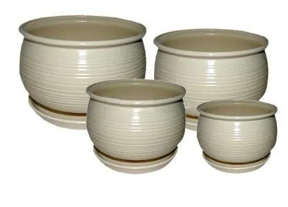 Горшок керамический Сатурн (3-й из набора), 18,2х11,3см, 2л; Россия