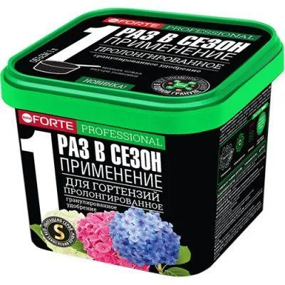 Удобрение сухое гранулированное пролонгированное Для гортензий с биодоступным кремнием, ведро, 1л, Бона Форте