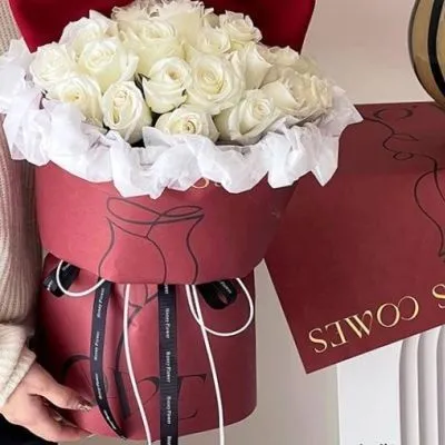 Бумага матовая LOVE  РОЗА, 58см; Корея