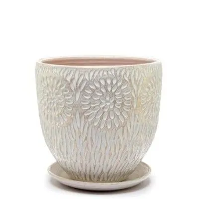 Горшок Астра бутон 1 20смх20см, 4л, бел/жемчуг/Сады Аурики