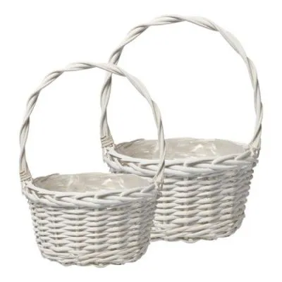 Корзина плетеная круглая 724679 (№1 из 2 шт.), (ива), D19XH12/32см