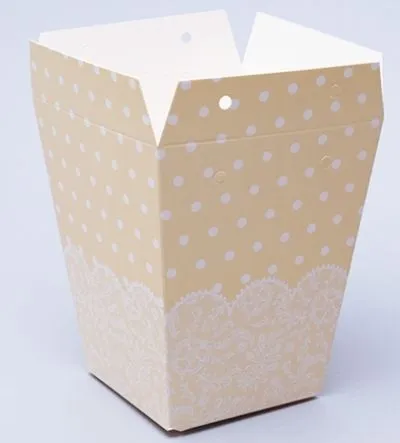 сумка Плайм 85578  для цветов H150 D120/90 Горошки белые на кремовом