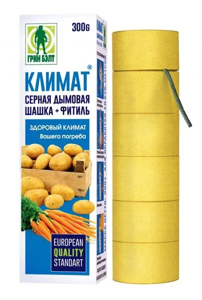 Шашка серная дымовая для фумигационной обработки пустых погребов и подвалов Климат, 300г