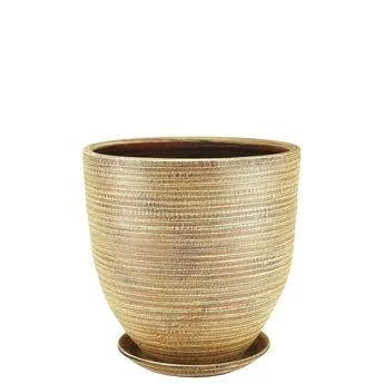 картинка Горшок керамический Эко, бежевый, 20х20см, 4л; Россия от магазина Флоранж