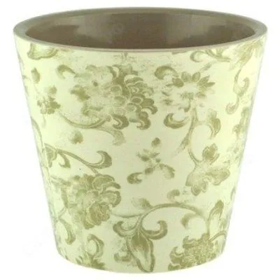 Кашпо пластиковое London, зеленое, D16см, 1,6л; Россия