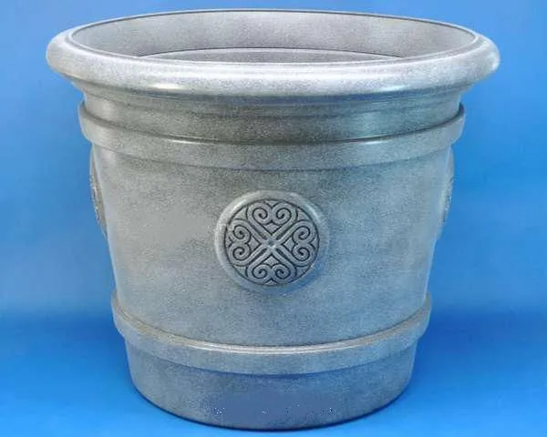 Кашпо пластиковое Medallion, графитовое, 50х40см, 40л; Польша