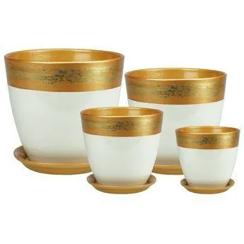 Горшок керамический Бутон Валенсия 592104 (2-й из набора) 15х15см, 2л; Россия