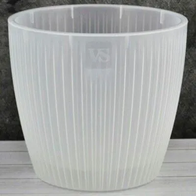 Горшок пластиковый Эви, прозрачный, 14х13см, 1,5л;; Россия