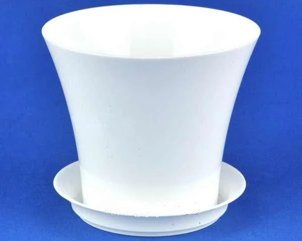 Горшок пластиковый Сити, белый, 11,5х10см, 0,7л; Россия