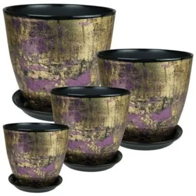 Горшок керамический Бутон Паталь тридо фио 641079 (4-й из набора) 21х218см, 5,4л; Россия