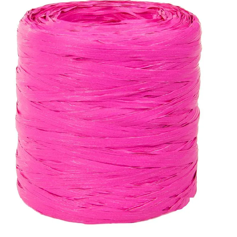 Рафия в бобине, ярко-розовый, 200м; Польша