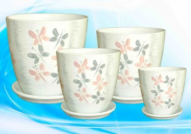 Горшок керамический Бутон Вальс 09 (3-й из набора) 18х18см, 3л; Россия