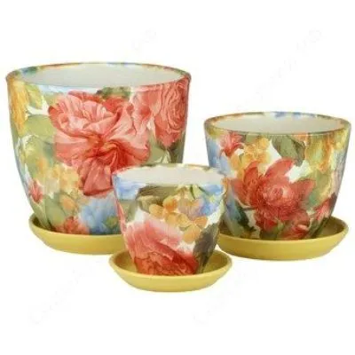 Горшок керамический Фантазия 364183 (1-й из набора); Белоруссия