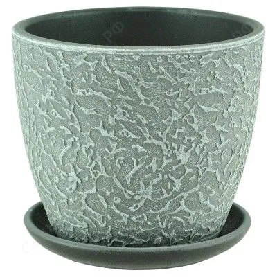 Горшок керамический бутон Муар 639960 (3-й из набора), 17х16см, 2,15л; Россия