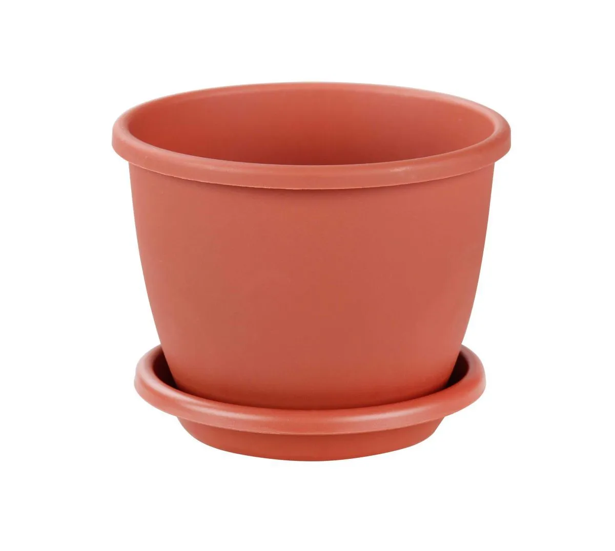 Горшок пластиковый Афина, коричневый,19,5х17,5см, 3л; Россия