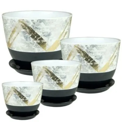 Горшок керамический Милан Паталь эстет РС581 (3-й из набора), 17х14см, 2,5л; Россия