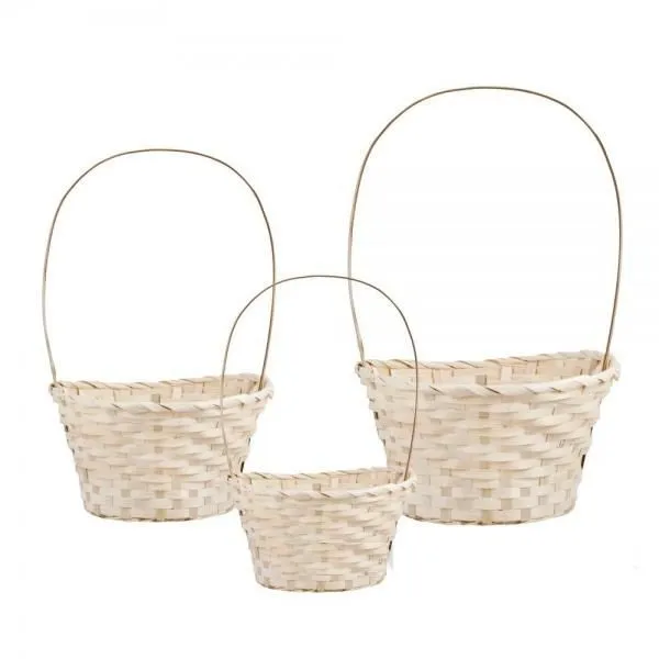 Корзина плетеная 885764 (№1 из 3шт.), (бамбук), 20xH11/35см