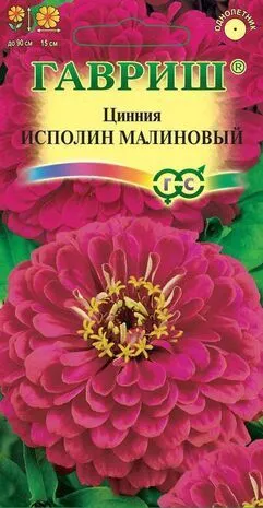 Цинния Исполин малиновый (цветной пакет) 0,3г; Гавриш