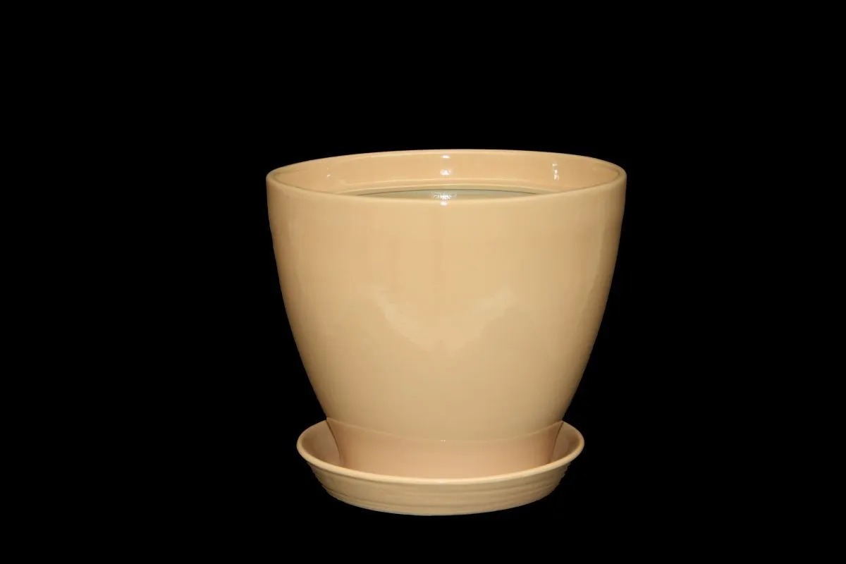 картинка Горшок Конус 30х26см, 10л, бежевый; Россия от магазина Флоранж