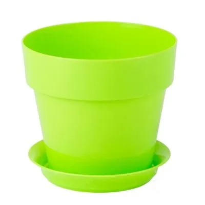 Горшок пластиковый Протея, лайм, 11,5х10см, 0,7л; Россия
