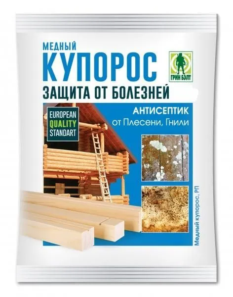 Фунгицид от болезней Медный купорос (пакет), 100г; Россия