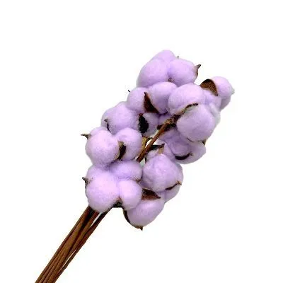 Набор хлопка на вставке 30-40см, лиловый, 10шт в уп