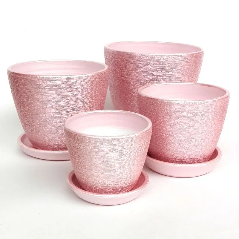 Горшок керамический Кассандра 408290 (3-й из набора), 16х15см, 2л; Россия