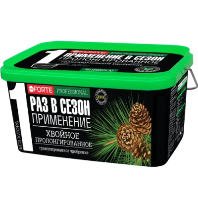 Удобрение сухое гранулированное пролонгированное Хвойное с биодоступным кремнием, ведро, 1л, Бона Форте