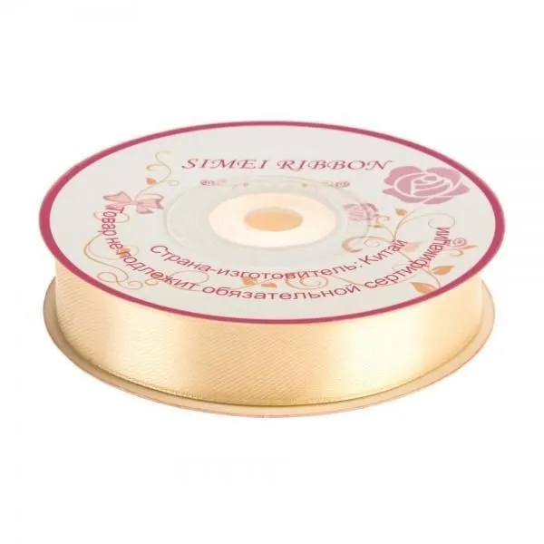 Лента атласная односторонняя, 16ммх22м; Китай