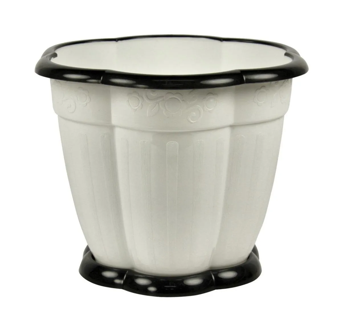 Горшок пластиковый Восторг, белый, 16х13,5см, 1,5л; Россия