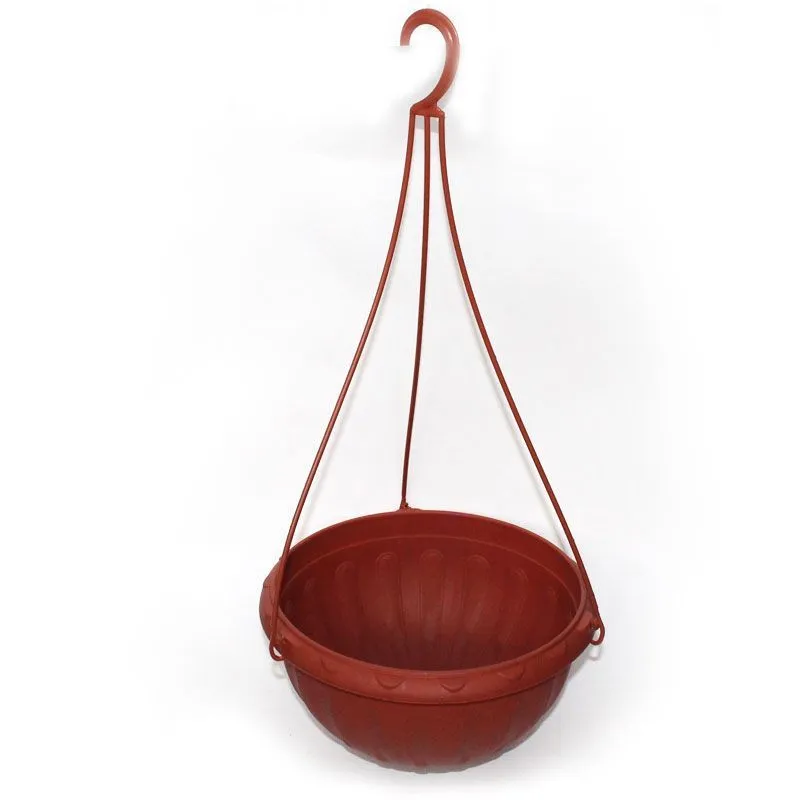 Горшок пластиковый подвесной Джулия, коричневый, 25х12,5см, 3,5л; Россия