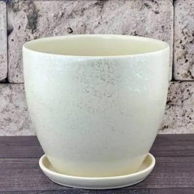 Горшок керамический Питон бежевый 716340 (2-й из набора), 15х13см, 1,4л; Россия