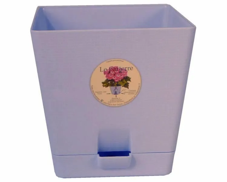 Кашпо пластиковое Квадрат, 17х14см, 3л; Академия цветоводства