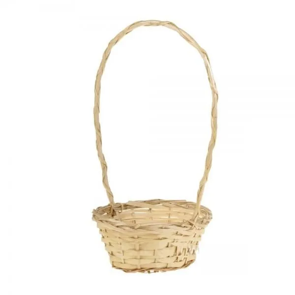 картинка Корзина плетеная (ива), натуральная, 22x17xН9/40см от магазина Флоранж